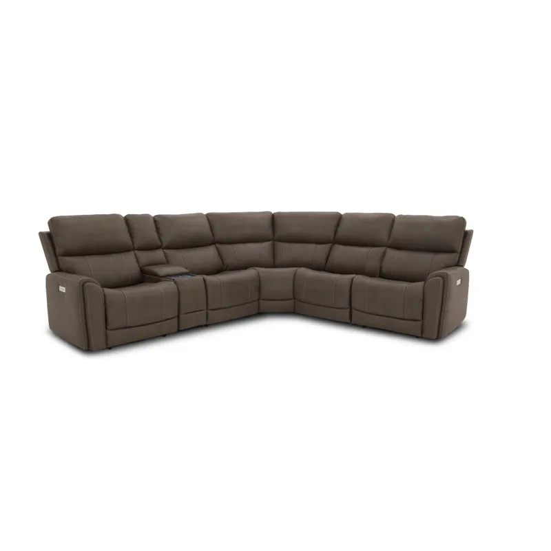 Power Reclining Sectional with Power Headrests & Lumbar
