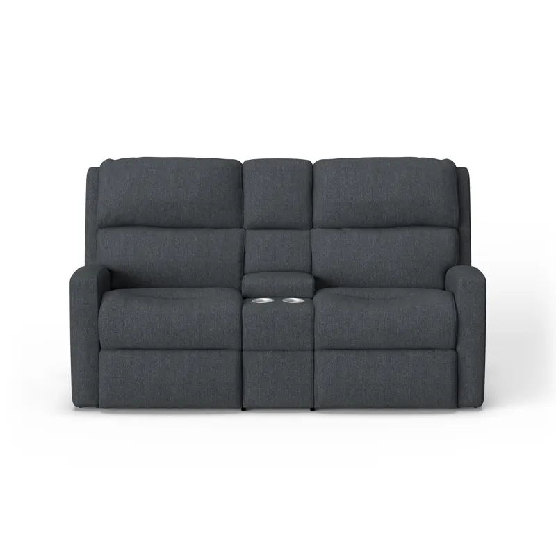 Power Reclining Loveseat with Console & Power Headrests