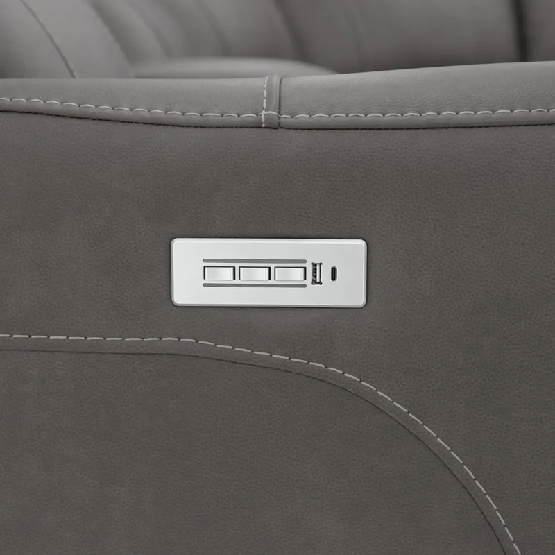 Power Reclining Sectional with Power Headrests & Lumbar