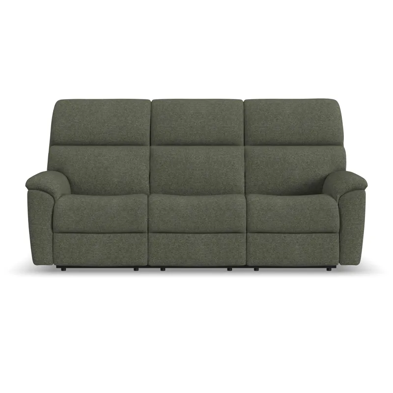 Power Reclining Sofa with Console, Power Headrest, & Lumbar