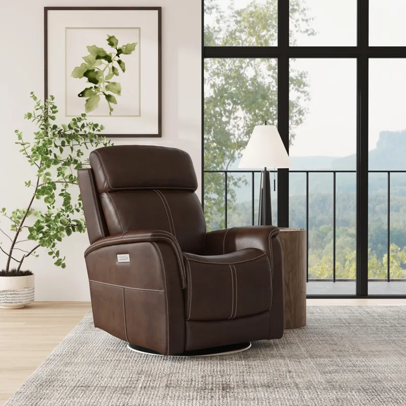 View Power Swivel Recliner with Power Headrest