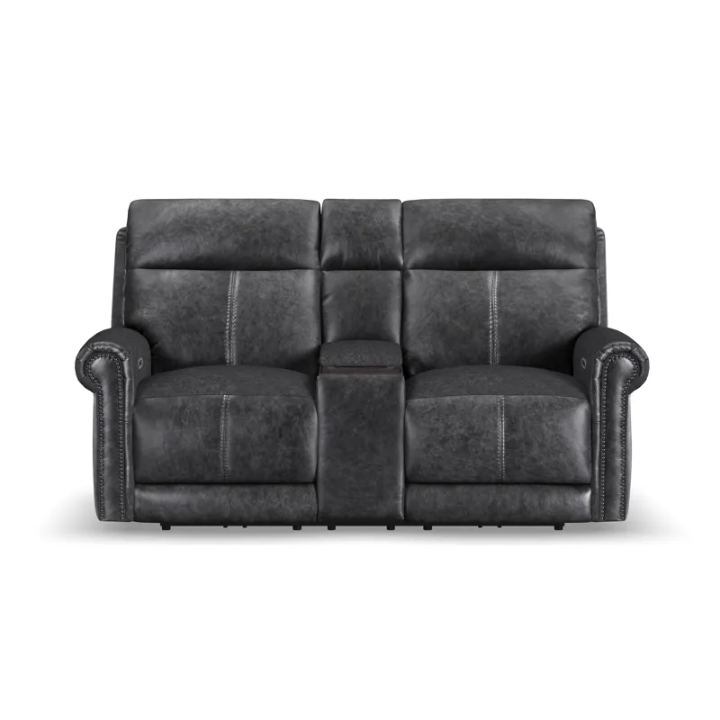 Power Reclining Loveseat with Console, Power Headrest & Lumbar
