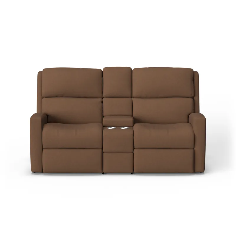 Power Reclining Loveseat with Console & Power Headrests