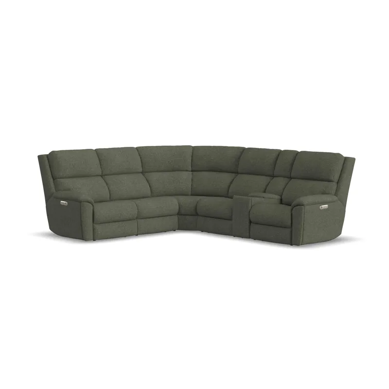 Power Reclining Sectional with Power Headrest & Lumbar
