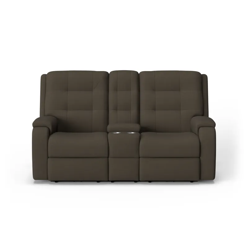 Power Reclining Loveseat with Console & Power Headrests