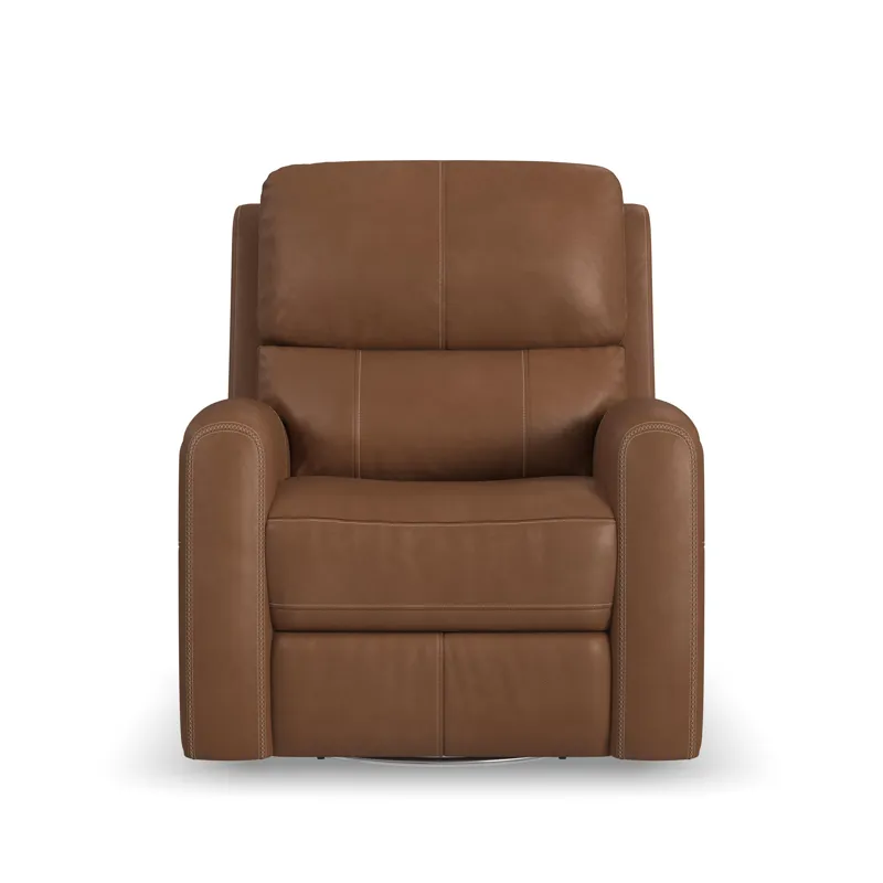 Power Swivel Gliding Recliner with Power Headrest, Lumbar, Heat & Massage