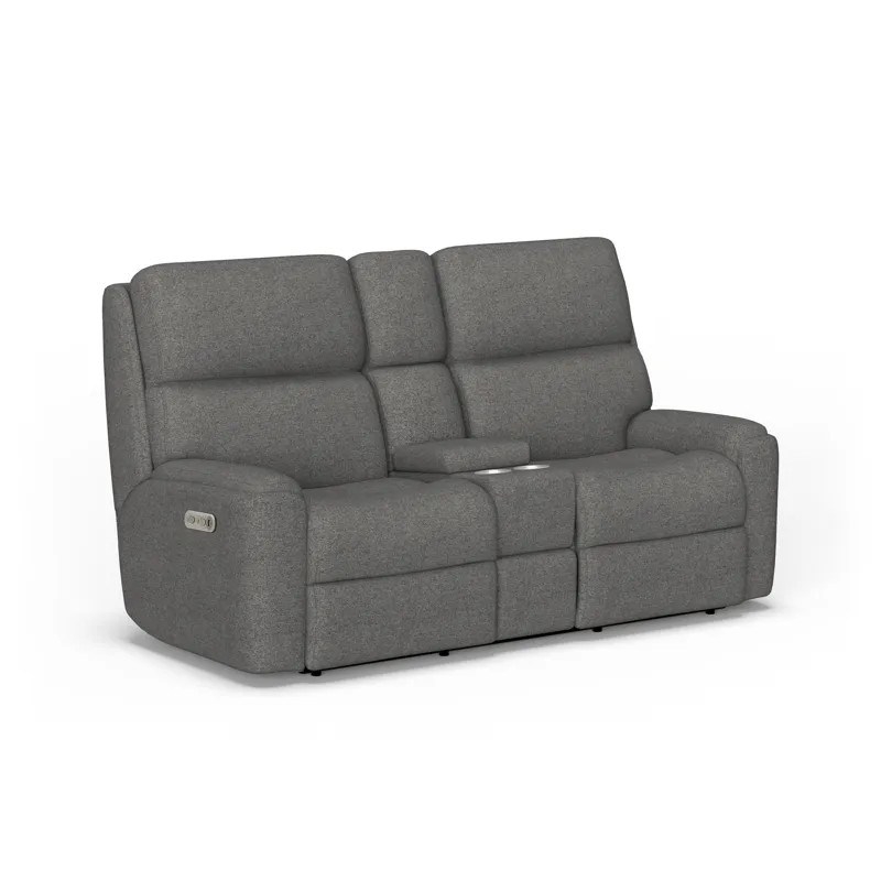 Power Reclining Loveseat with Console & Power Headrests