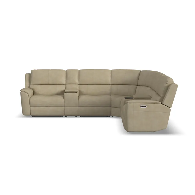 Power Reclining Sectional with Power Headrest & Lumbar
