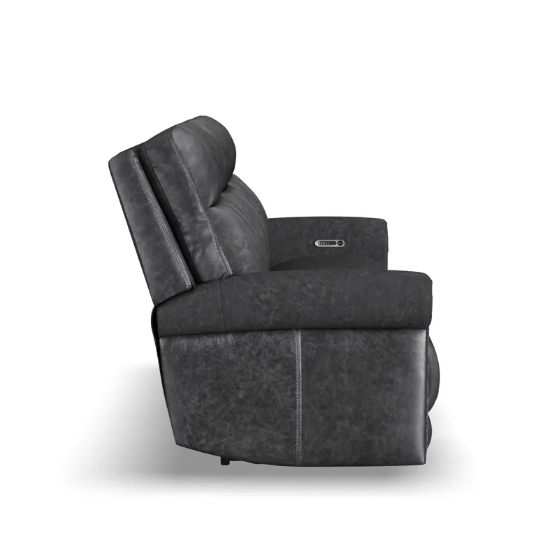 Power Reclining Sofa with Console, Power Headrest & Lumbar