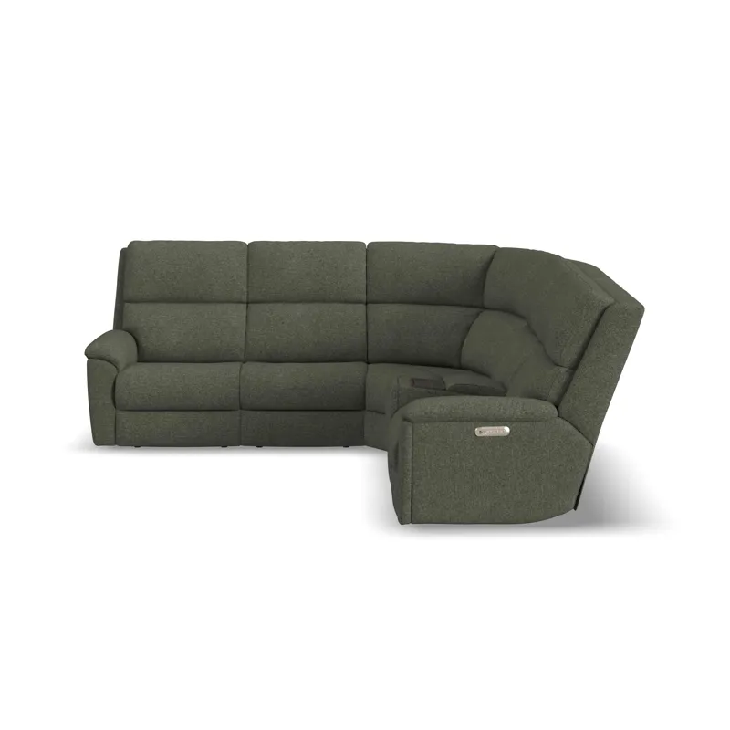 Power Reclining Sectional with Power Headrest & Lumbar