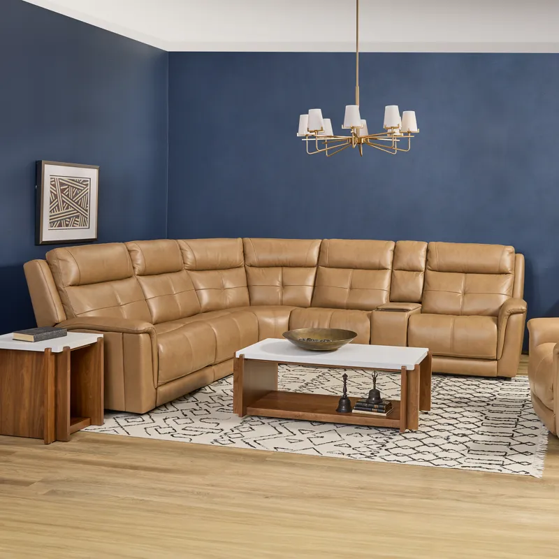 Power Reclining Sectional with Power Headrest, Lumbar and Heat, Massage