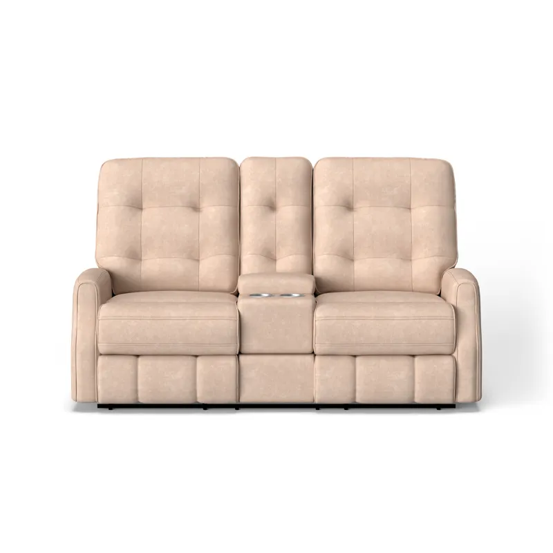 Power Reclining Loveseat with Console & Power Headrests