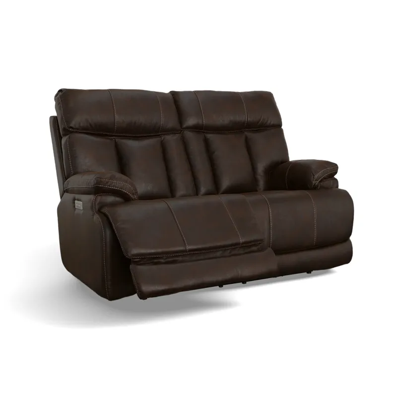 Power Reclining Loveseat with Power Headrests & Lumbar