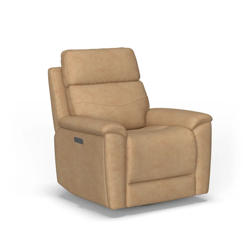 Power Swivel Gliding Recliner with Power Headrest & Lumbar