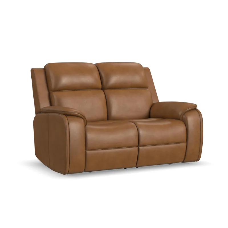 Ziggy Power Reclining Loveseat with Power Headrest, Lumbar, Heat & Massage