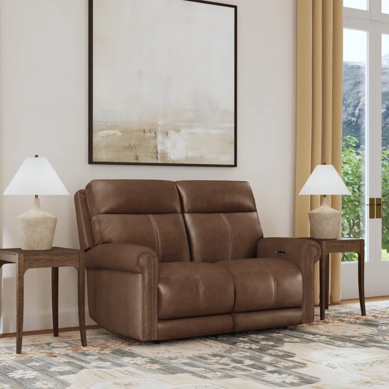 Power Reclining Loveseat with Power Headrest & Lumbar