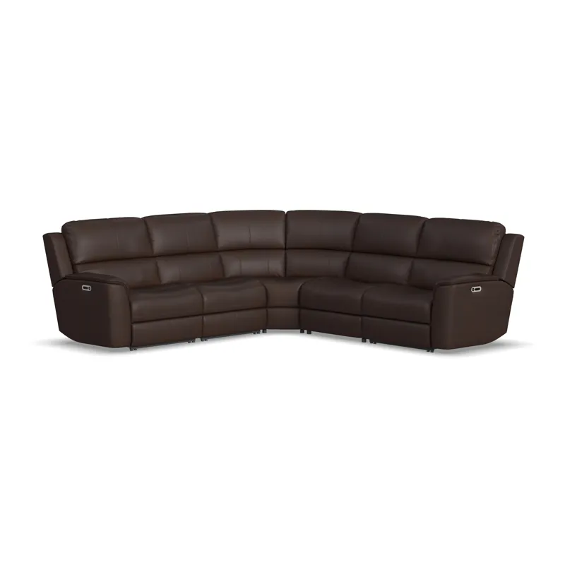 Power Reclining Sectional with Power Headrest & Lumbar