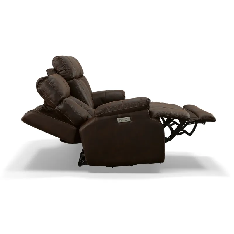 Power Reclining Loveseat with Power Headrests & Lumbar
