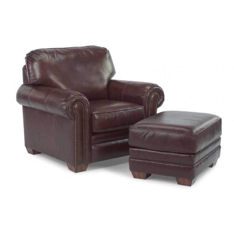 Leather Ottoman Without Nailhead Trim By Flexsteel Furniture Leather Ottoman Without Nailhead Trim By Flexsteel Furniture