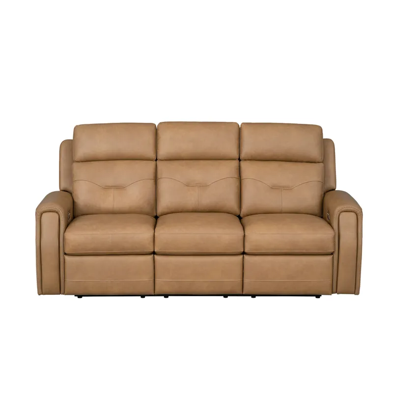Power Reclining Sofa with Power Headrest, Lumbar, Heat & Massage