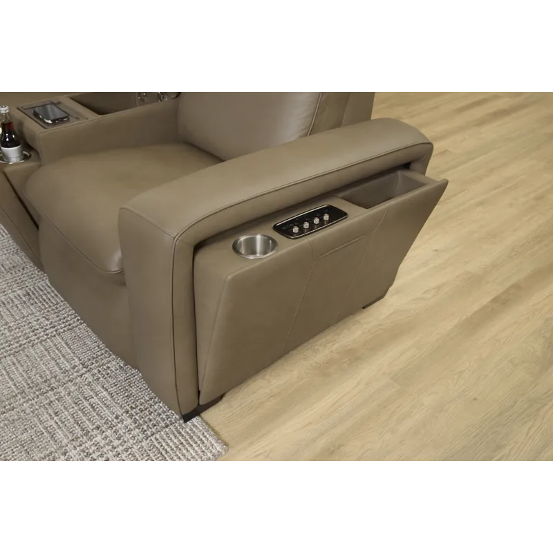 Power Reclining Loveseat with Console, Power Headrest, Lumbar & Pulse