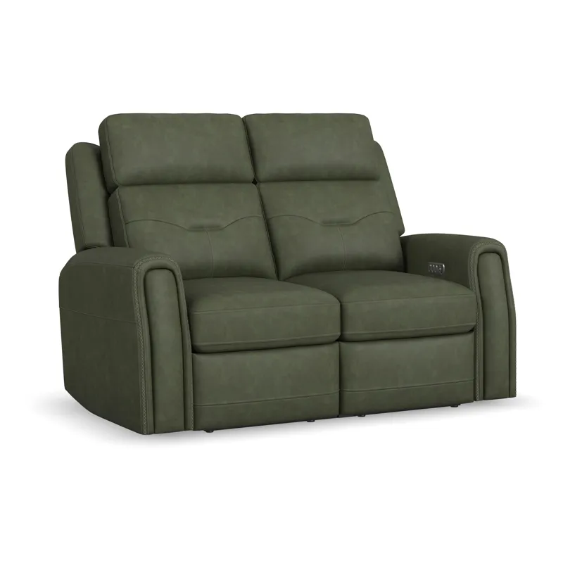 Power Reclining Loveseat with Power Headrest, Lumbar, Heat & Massage