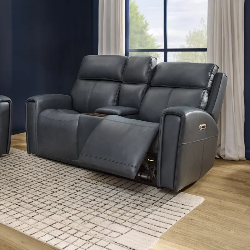 Power Reclining Loveseat with Console, Power Headrest & Lumbar