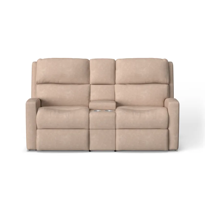 Power Reclining Loveseat with Console & Power Headrests