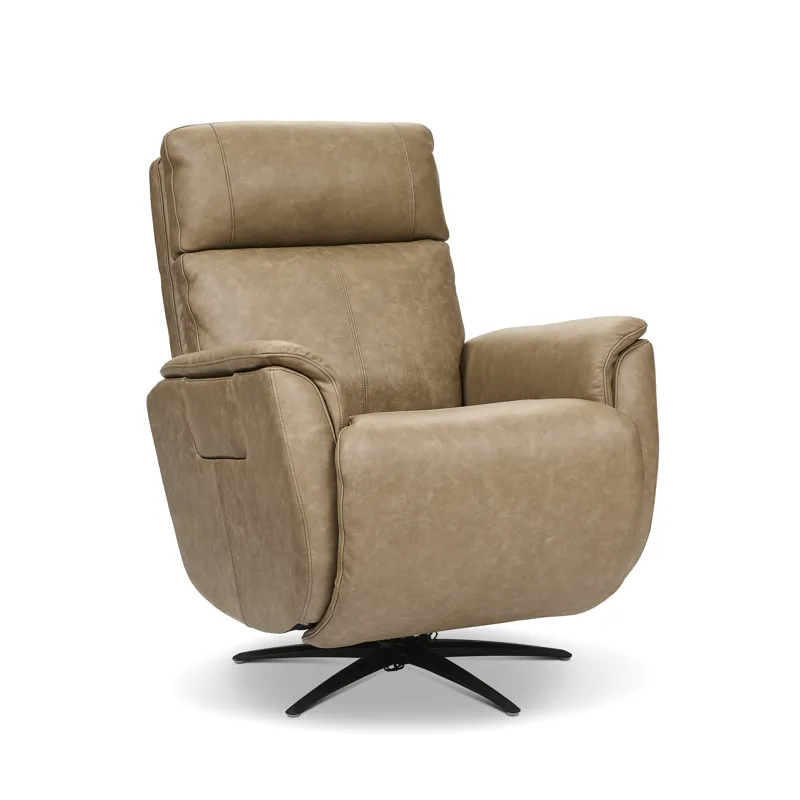 Cove Power Swivel Recliner with Power Headrest, Lumbar, Heat, & Massage