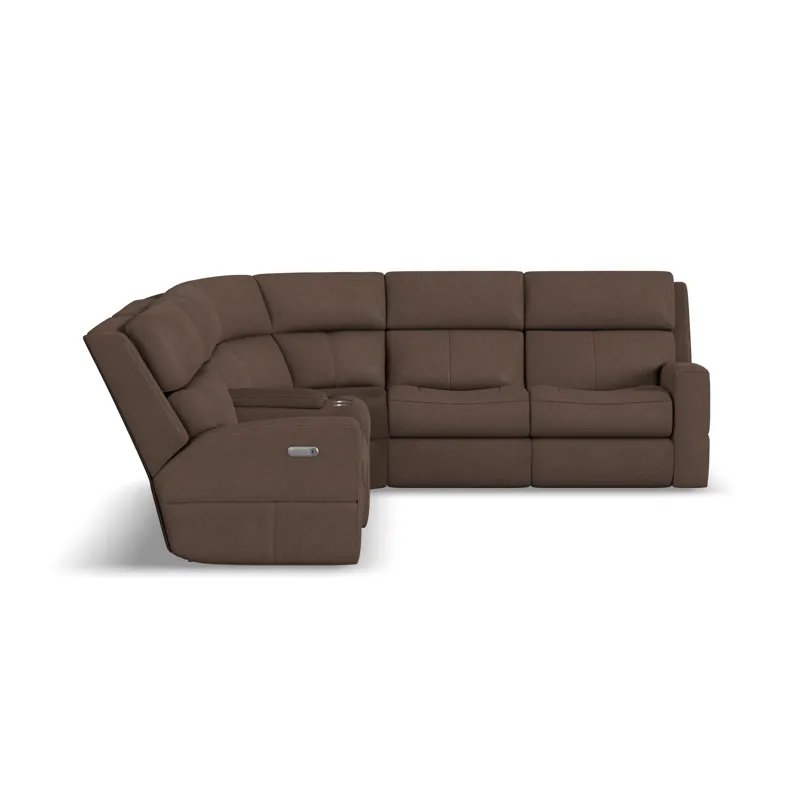 Power Reclining Sectional with Power Headrest & Lumbar