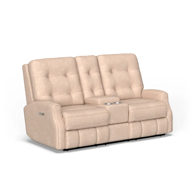 Power Reclining Loveseat with Console & Power Headrests