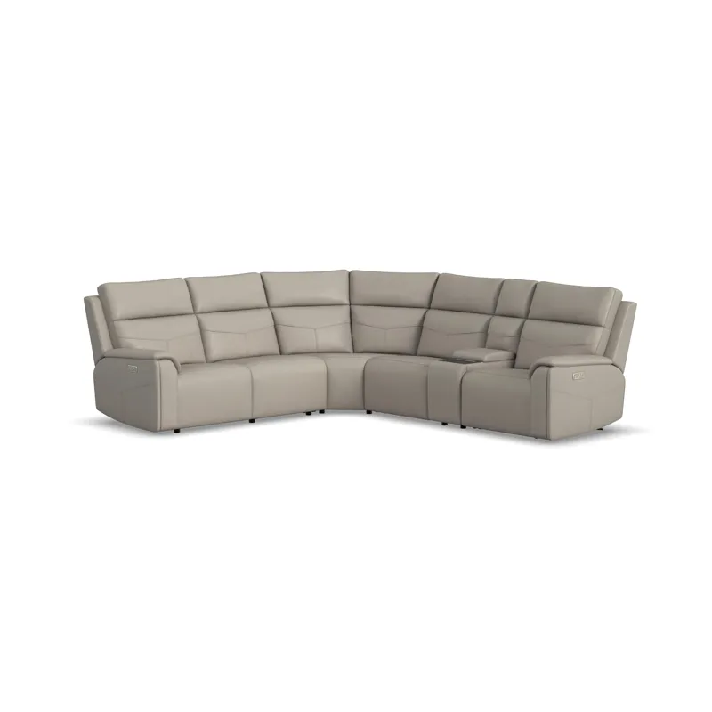 Power Reclining Sectional with Power Headrest, Lumbar, Heat, & Massage