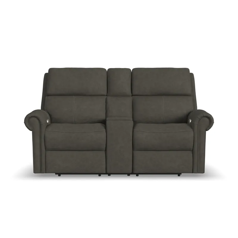 Power Reclining Loveseat with Console, Power Headrests & Lumbar