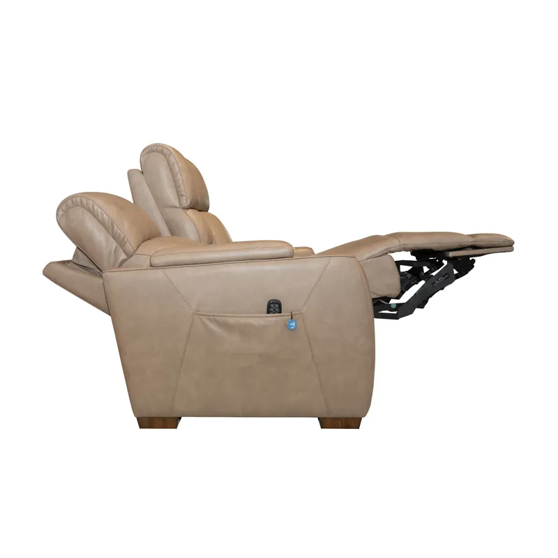 Power Reclining Loveseat with Console, Power Headrest, Lumbar, Heat, Massage & Pulse