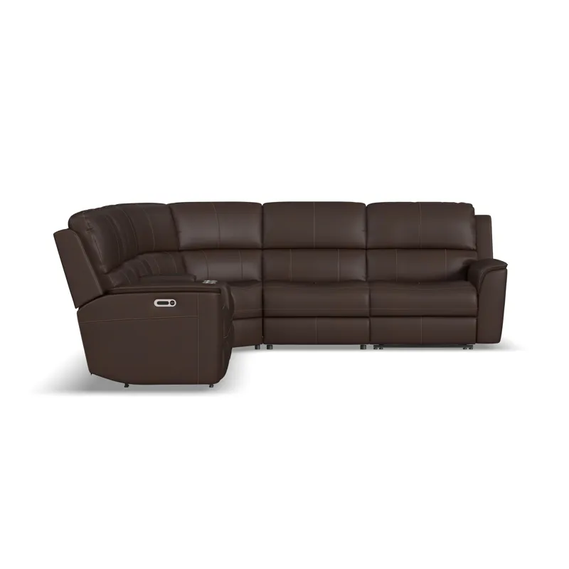 Power Reclining Sectional with Power Headrest & Lumbar