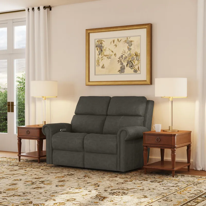 Power Reclining Loveseat with Power Headrests & Lumbar