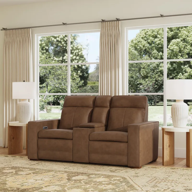 Power Reclining Loveseat with Console, Power Headrest & Lumbar