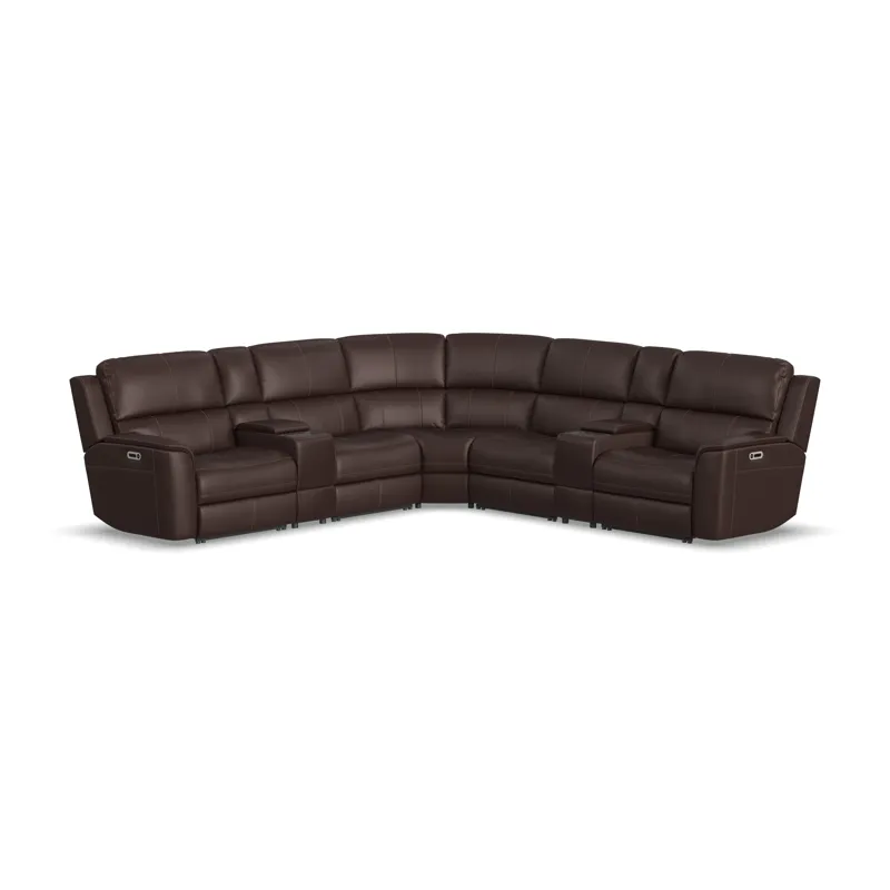 Power Reclining Sectional with Power Headrest & Lumbar