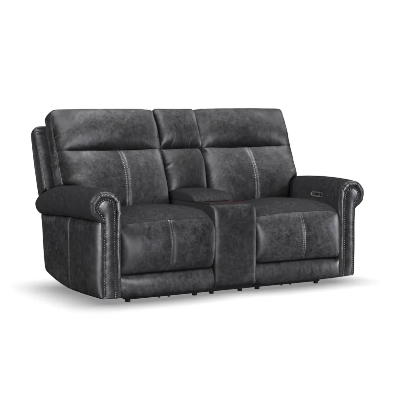 Power Reclining Loveseat with Console, Power Headrest & Lumbar