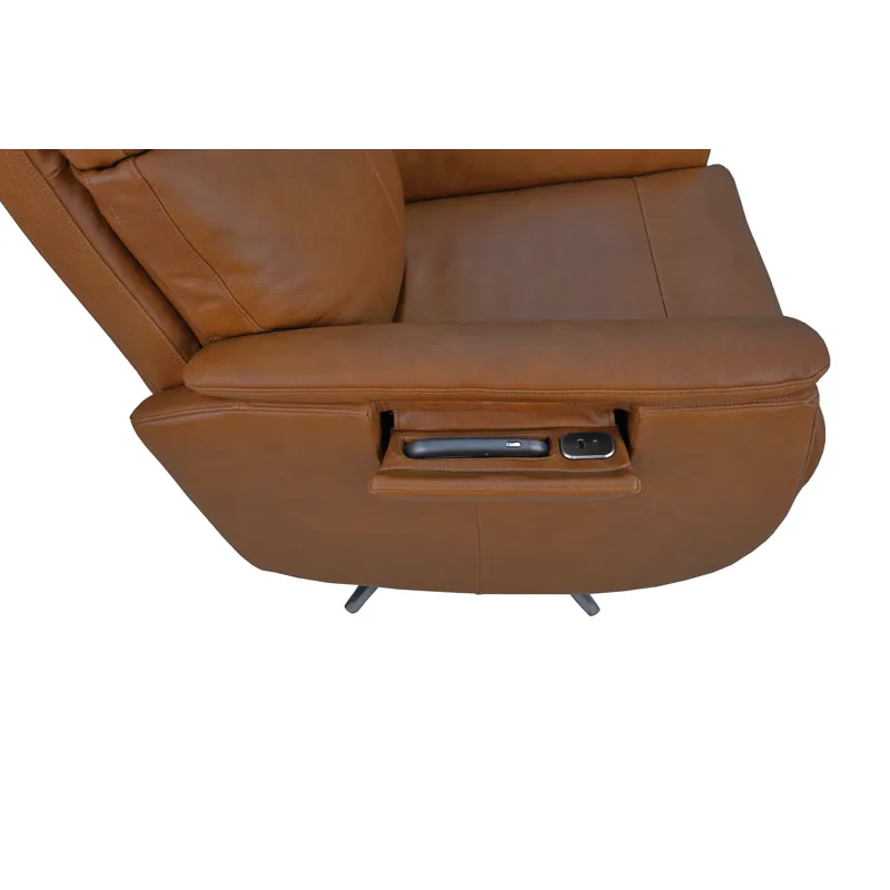 Cove Power Swivel Recliner with Power Headrest, Lumbar, Heat, & Massage