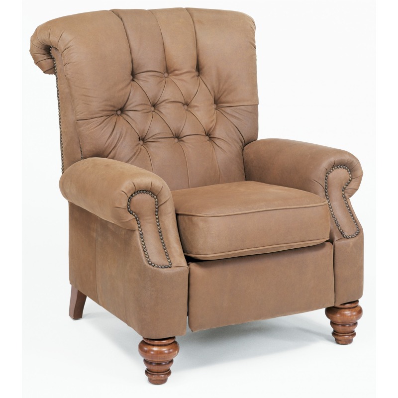 Equestrian Leather High Leg Recliner with nails 301R503 by Flexsteel