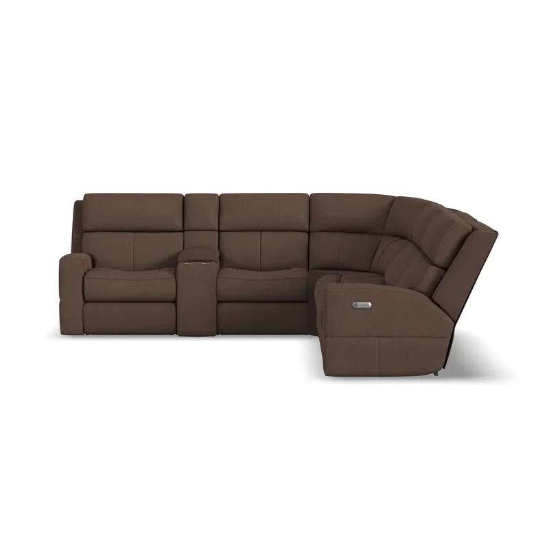 Power Reclining Sectional with Power Headrest & Lumbar