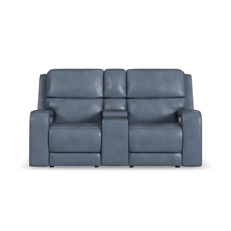 Power Reclining Loveseat with Console, Power Headrests, Lumbar, Heat & Massage