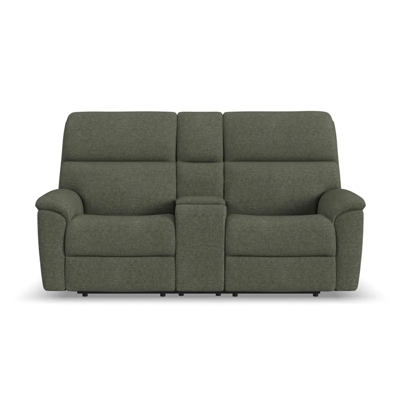 Power Reclining Loveseat with Console, Power Headrest, & Lumbar