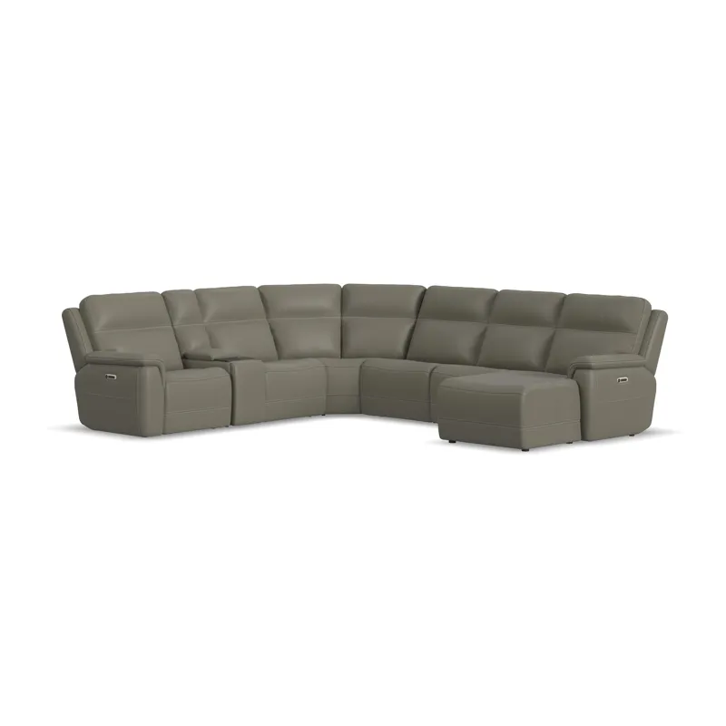 Power Reclining Sectional with Power Headrests & Lumbar