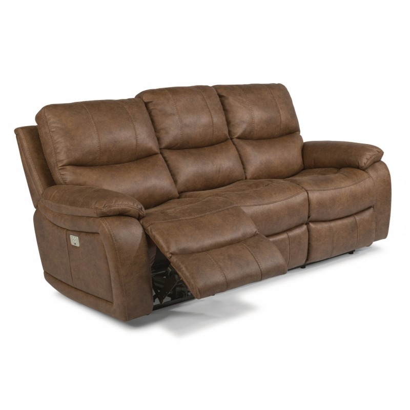 Hendrix Fabric Reclining Sofa W Headrests By Flexsteel Hendrix Fabric Reclining Sofa W