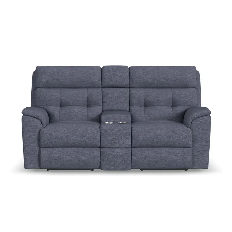 Power Reclining Loveseat with Console & Power Headrests