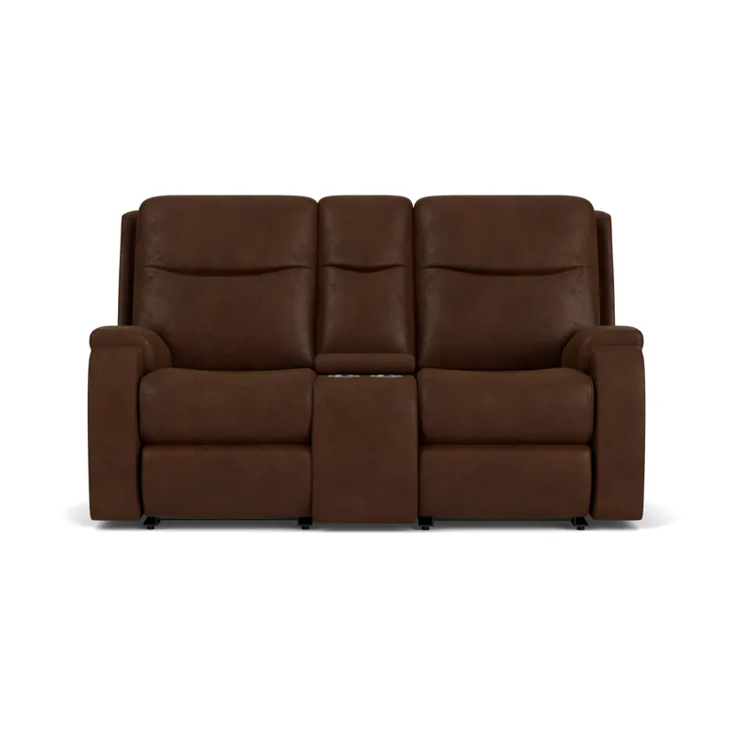 Power Reclining Loveseat with Console & Power Headrests & Lumbar
