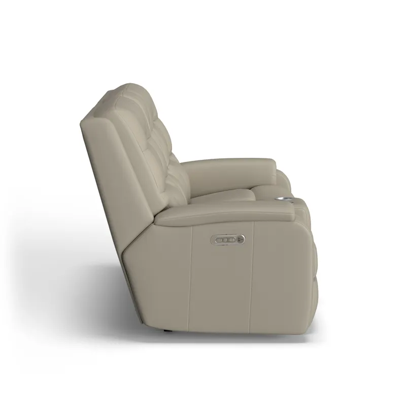 Power Reclining Loveseat with Console & Power Headrests