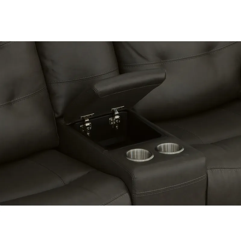 Power Reclining Loveseat with Console & Power Headrests